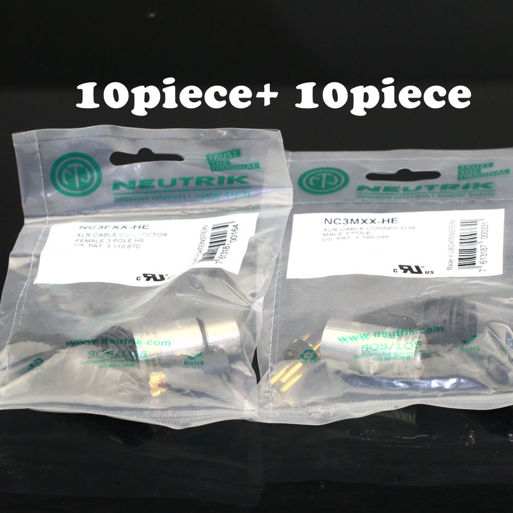 Xlr Microphone Condenser - 20PCS/lot FOR NEUTRIK connector 10PCS NC3MXX