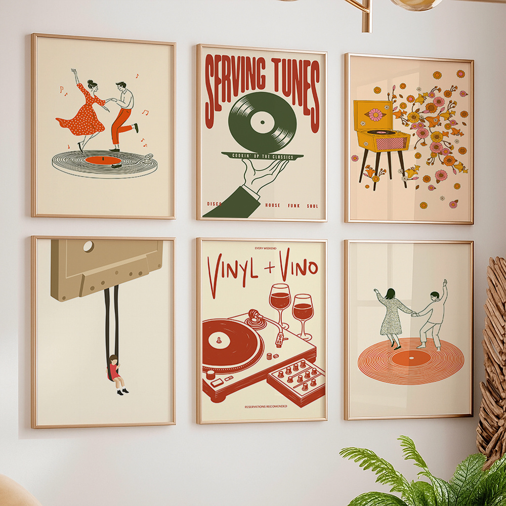 Audio Music Live - 1pc Vintage Music Canvas Poster Unframed
