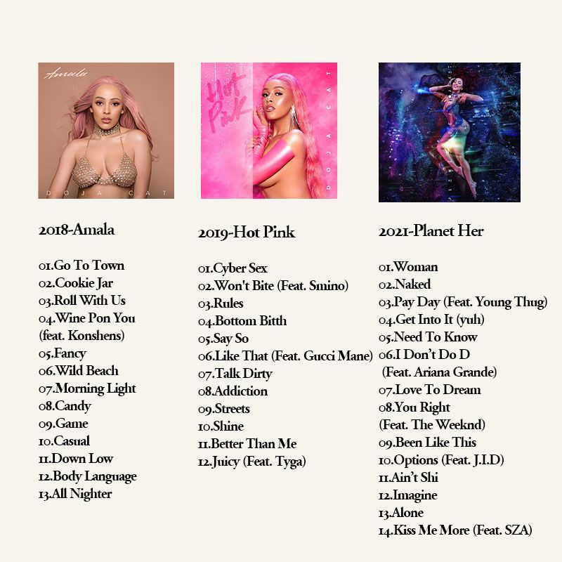 Doja Cat 6CD Music Album Colle - Audio Music Car 评论和价格