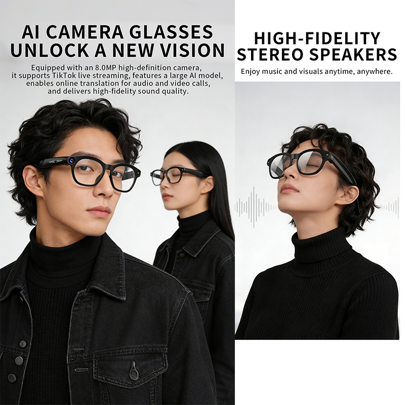 New Fashionable Smart Glasses  - Audio Music To Video Ai Free 评论和价格