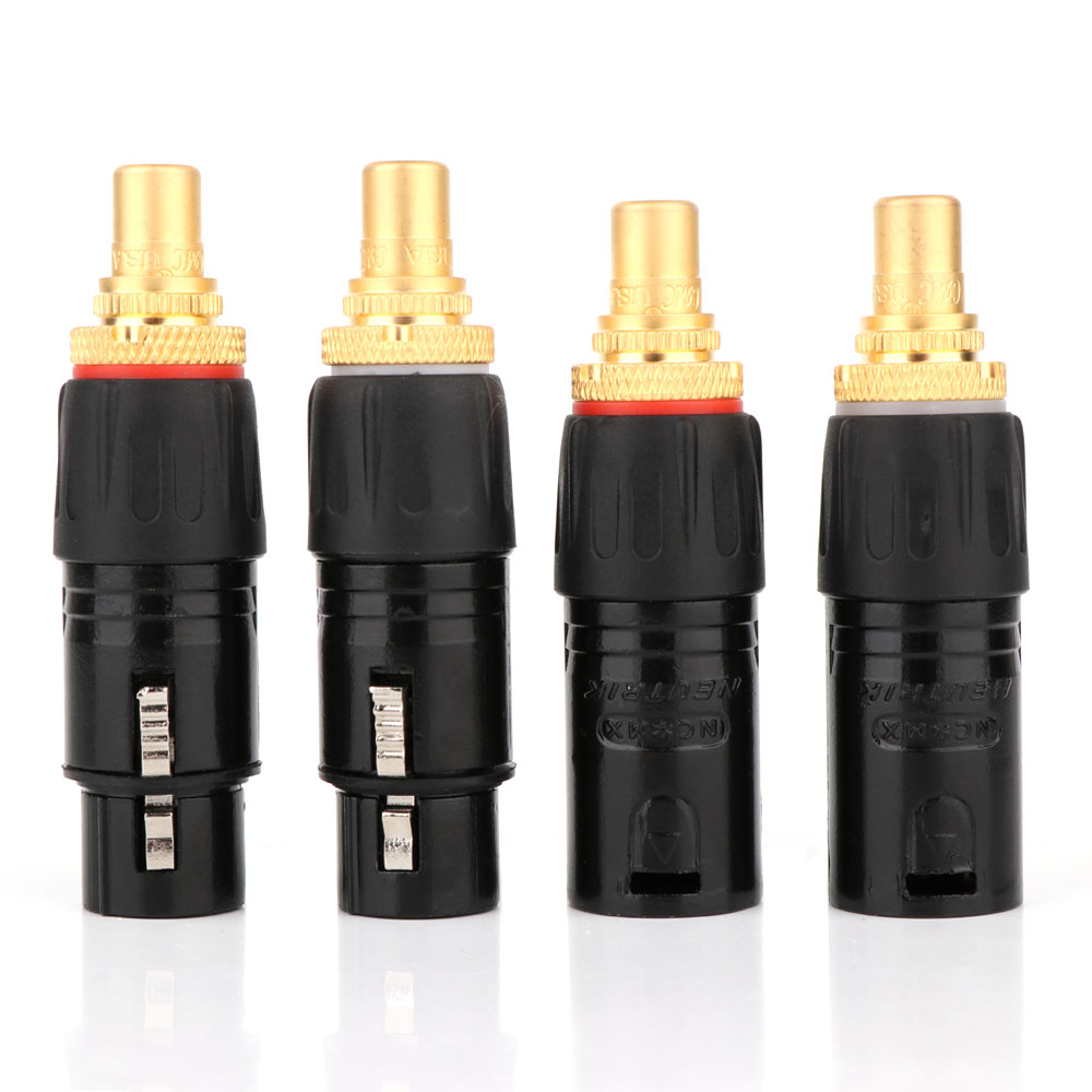 2PC NEUTRIK XLR male to RCA Fe - Xlr Microphone Condenser 评论和价格