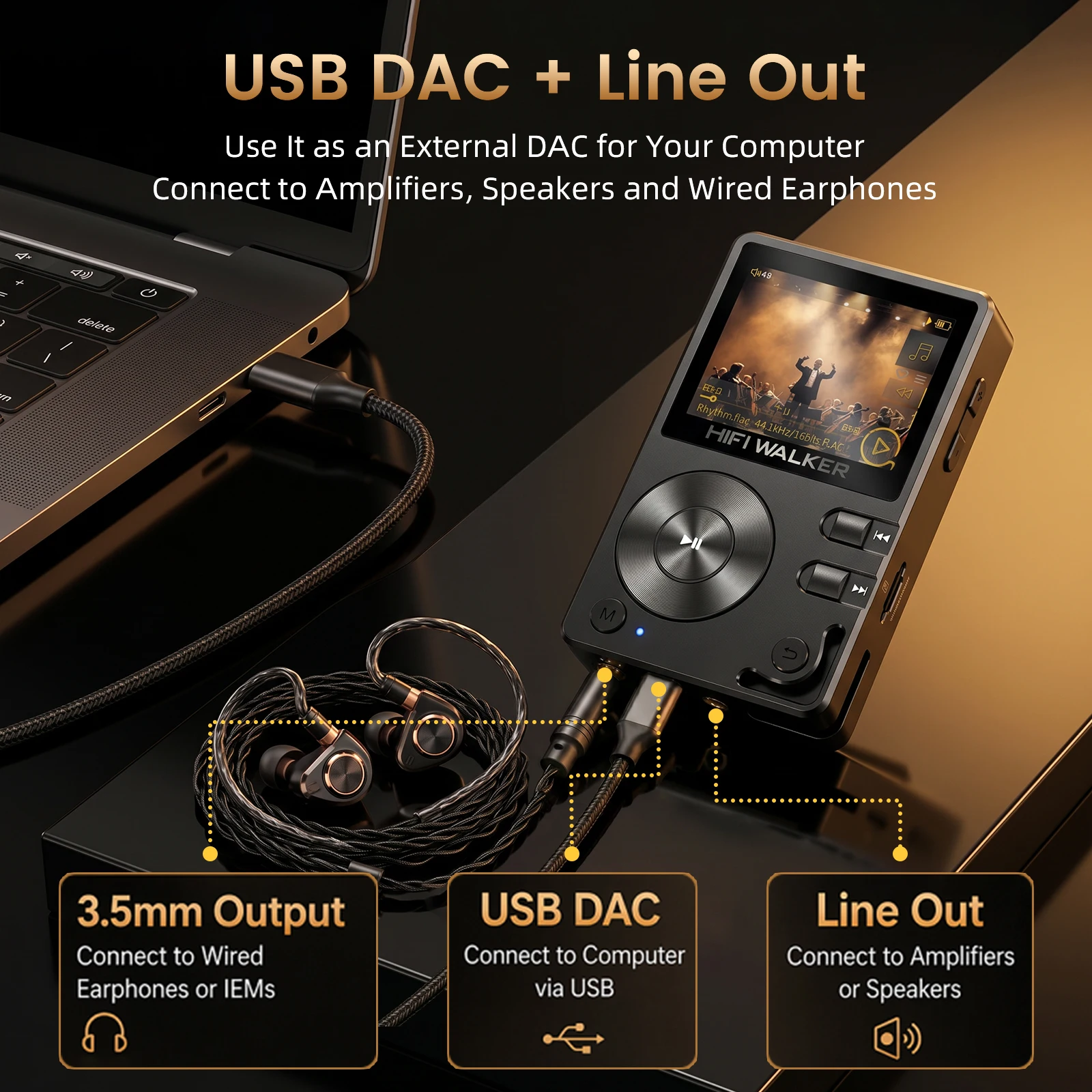 DAP HIFI Player, Bluetooth 5.2 - Audio Music Offline 评论和价格