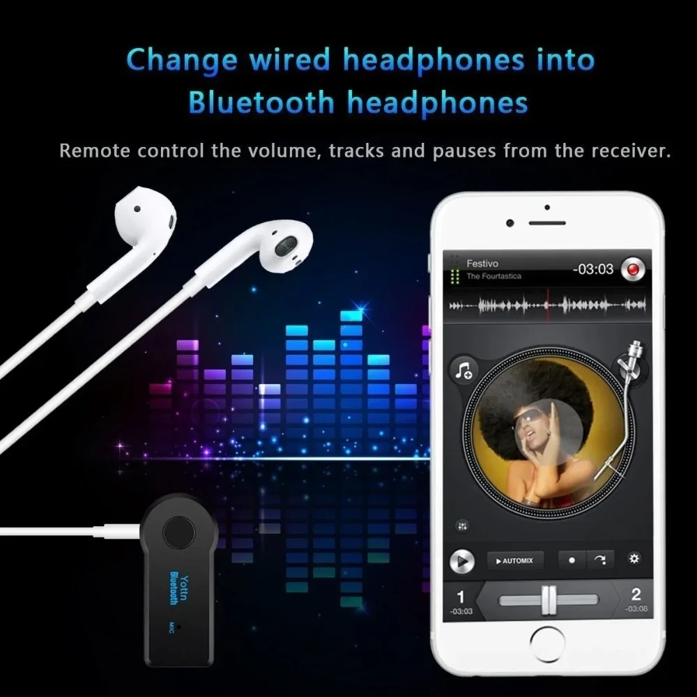 Bluetooth4.2 AUX Audio Stereo  - Audio Music Car 评论和价格