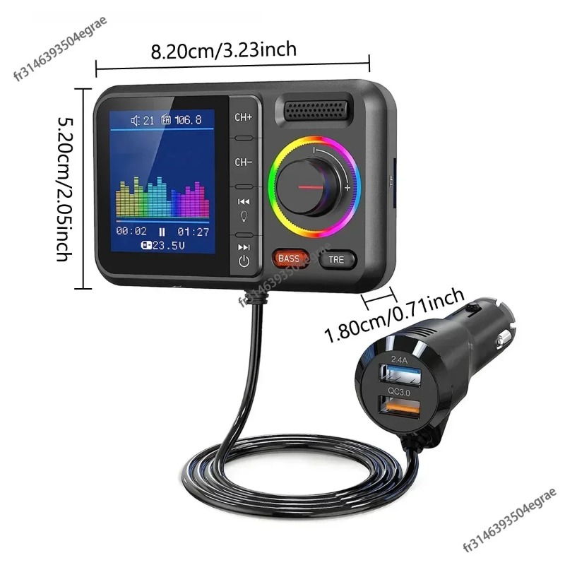 QC3.0 Dual USB Car FM Transmit - Audio Music Car 评论和价格