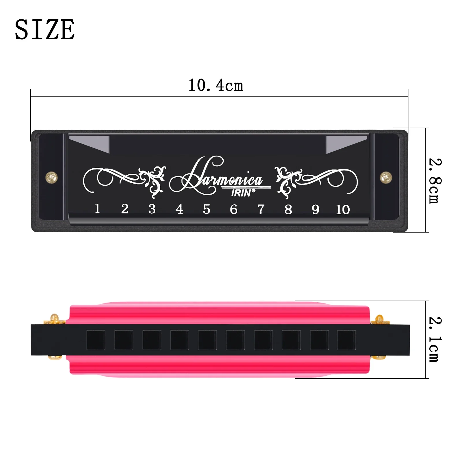 IRIN 10 Hole 20 Tone Harmonica - Harmonica 10 Hole 评论和价格