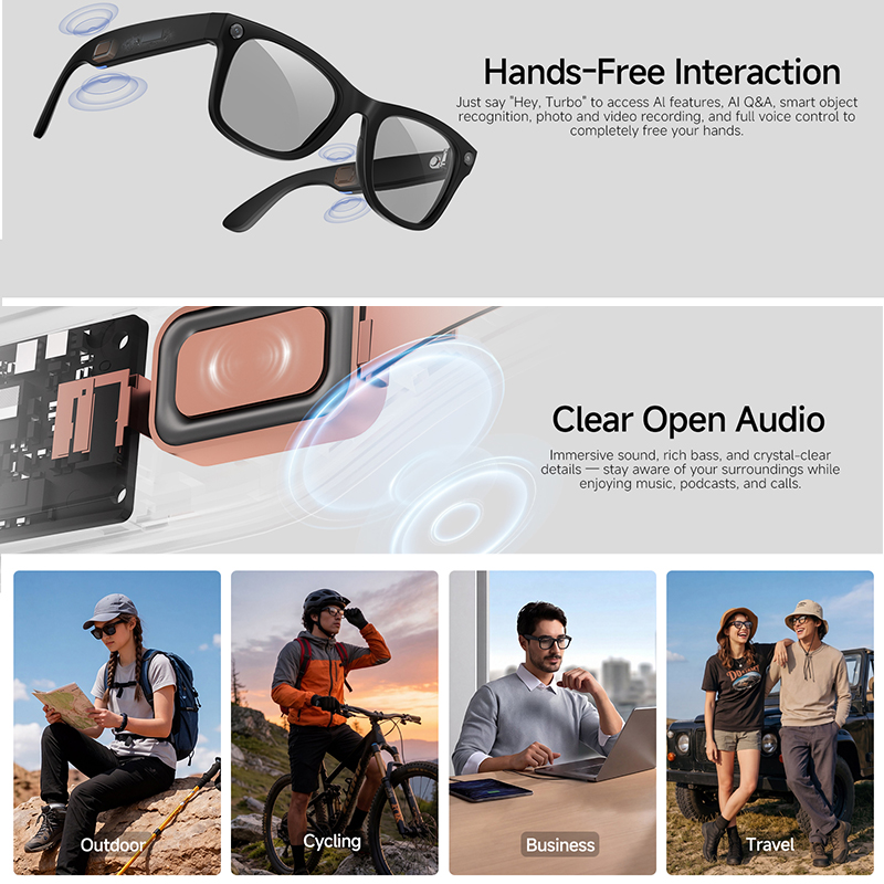 2026 New AI Smart Glasses 8MP  - Audio Music To Video Ai Free 评论和价格