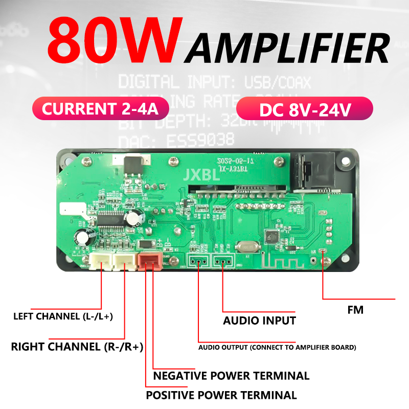 80W Bluetooth 5.0 MP3 Decoder  - Audio Music Car 评论和价格