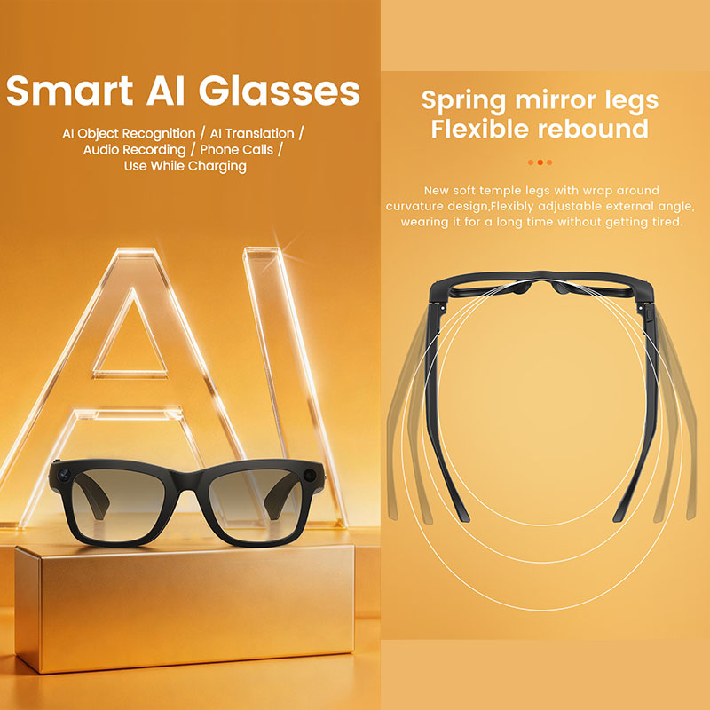AI Smart Glasses 800W Camera A - Audio Music To Video Ai Free 评论和价格