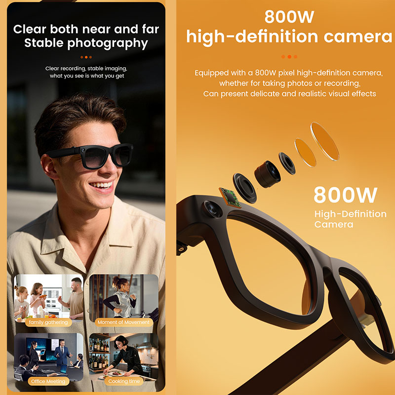 AI Smart Glasses 800W Camera A - Audio Music To Video Ai Free 评论和价格